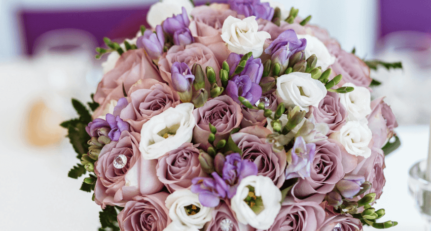 Freshly arranged floral bouquet