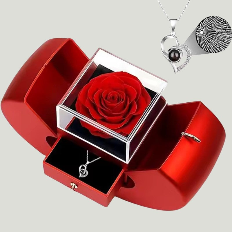 FOREVER ROSE in BOX with PENDANT