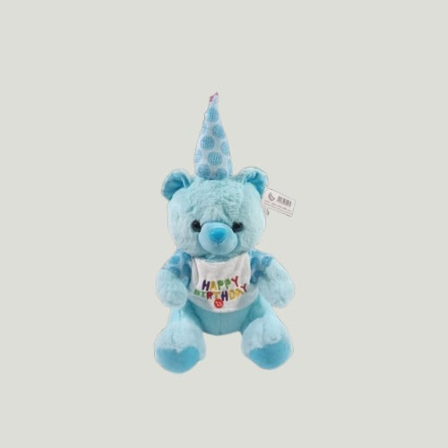 BLUE HBD TEDDY 30CM