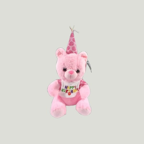 30CM HBD PINK TEDDY