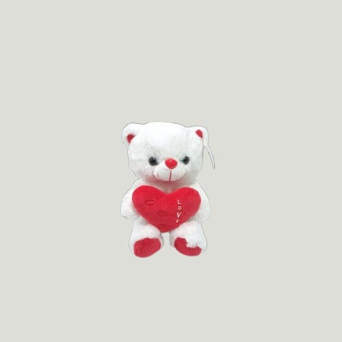 WHITE TEDDY 25CM