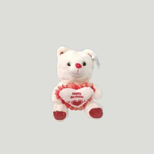 WHITE TEDDY 25CM