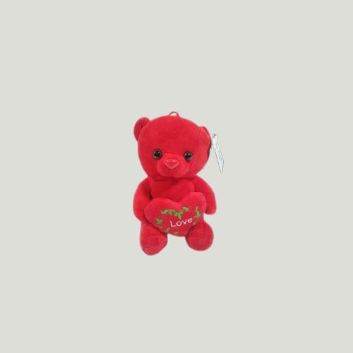 RED TEDDY WITH HEART 20CM