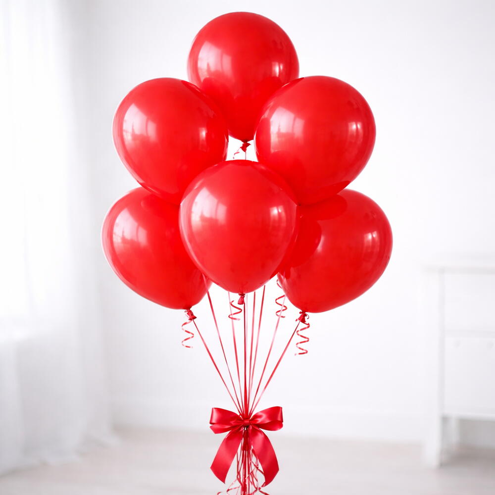 6 RED BALLOONS SET