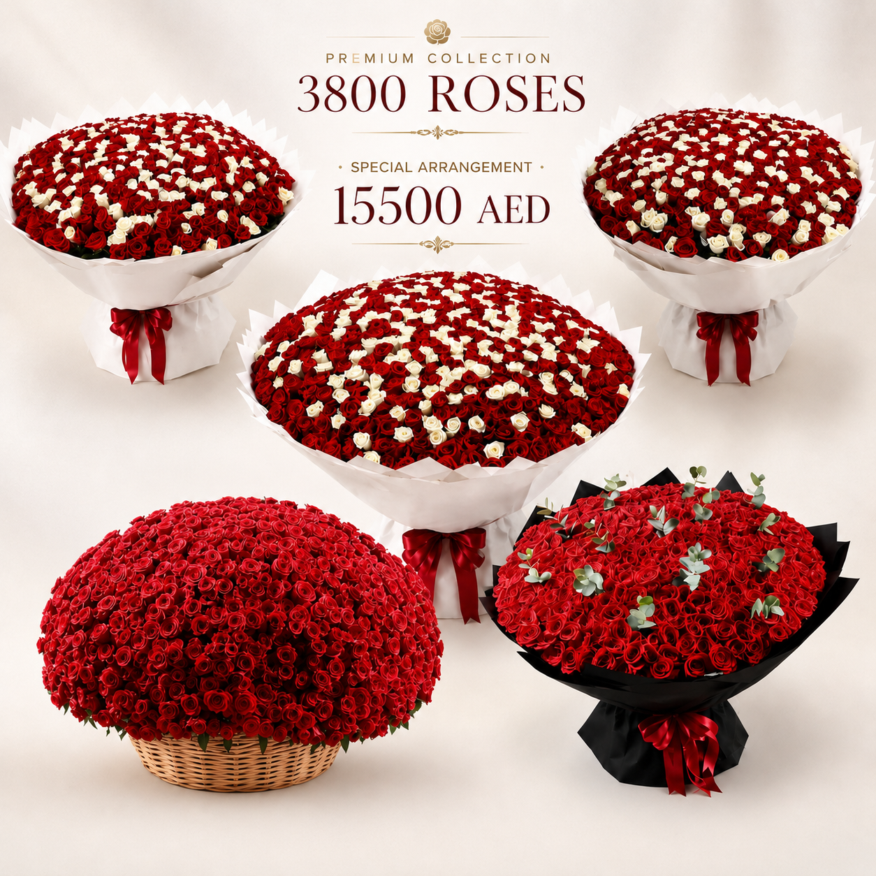 Mega bundle 3800 Roses