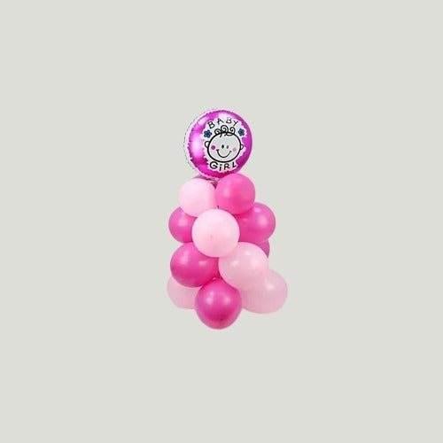 BABY GIRL BALLOON PILLAR