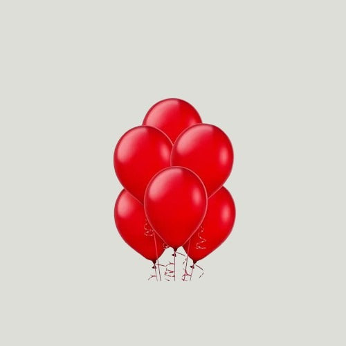 6 RED BALLOONS SET