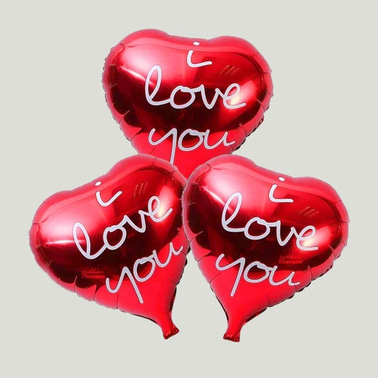 I LOVE YOU FOIL BALOON 3 PCS