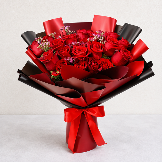 ELEGANT RED ROSES BOUQUET