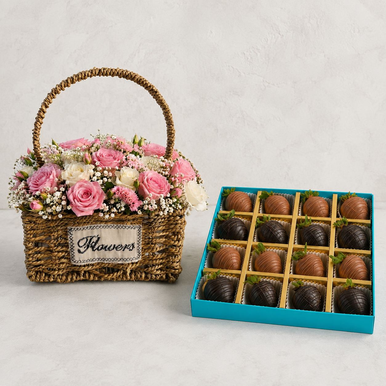 flowers in a basket
