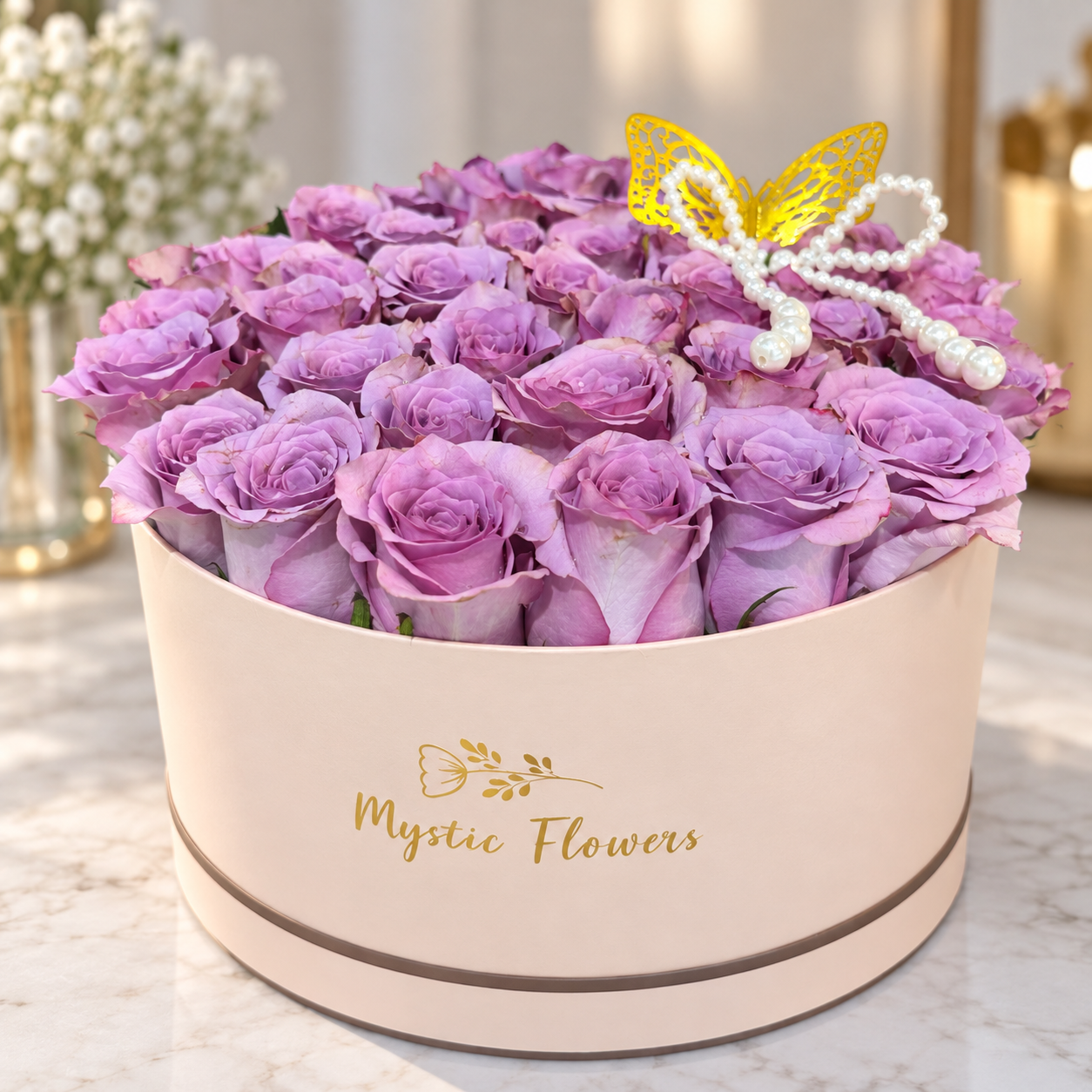 Lavender Roses Box