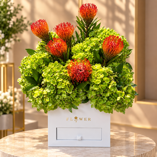 Green Hydrangea Box