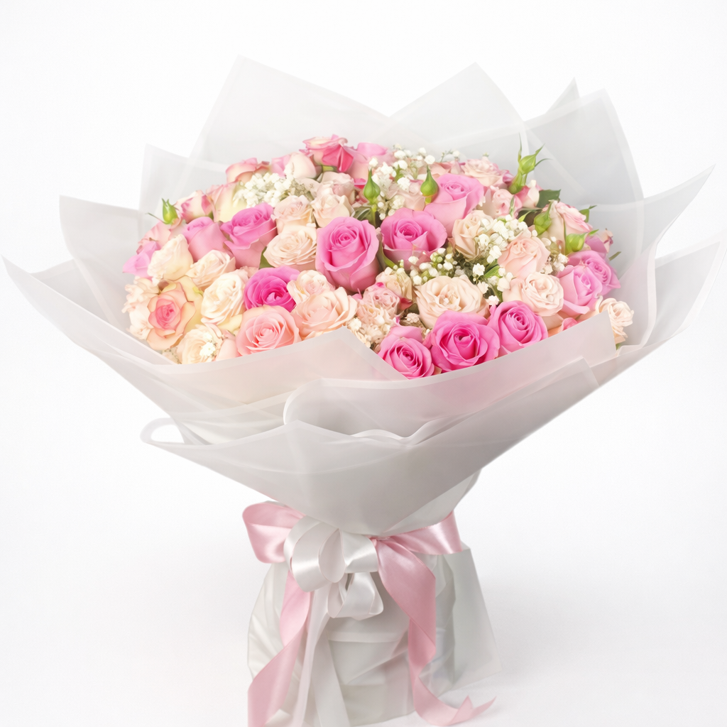 LUXURY PINK MIX ROSE BOUQUET