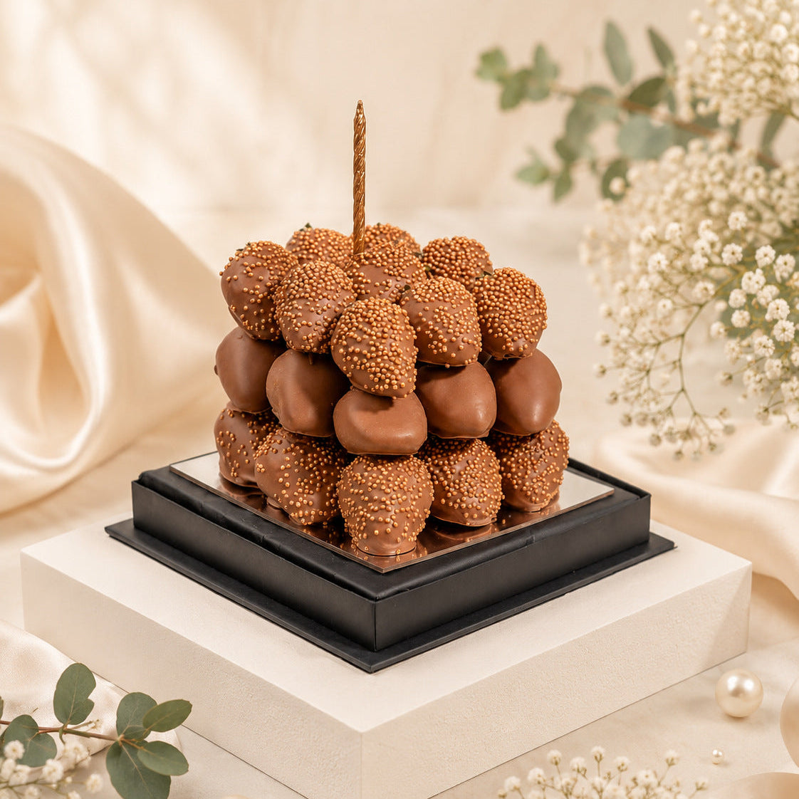 27 Milk Chocolate Strawberries Cube