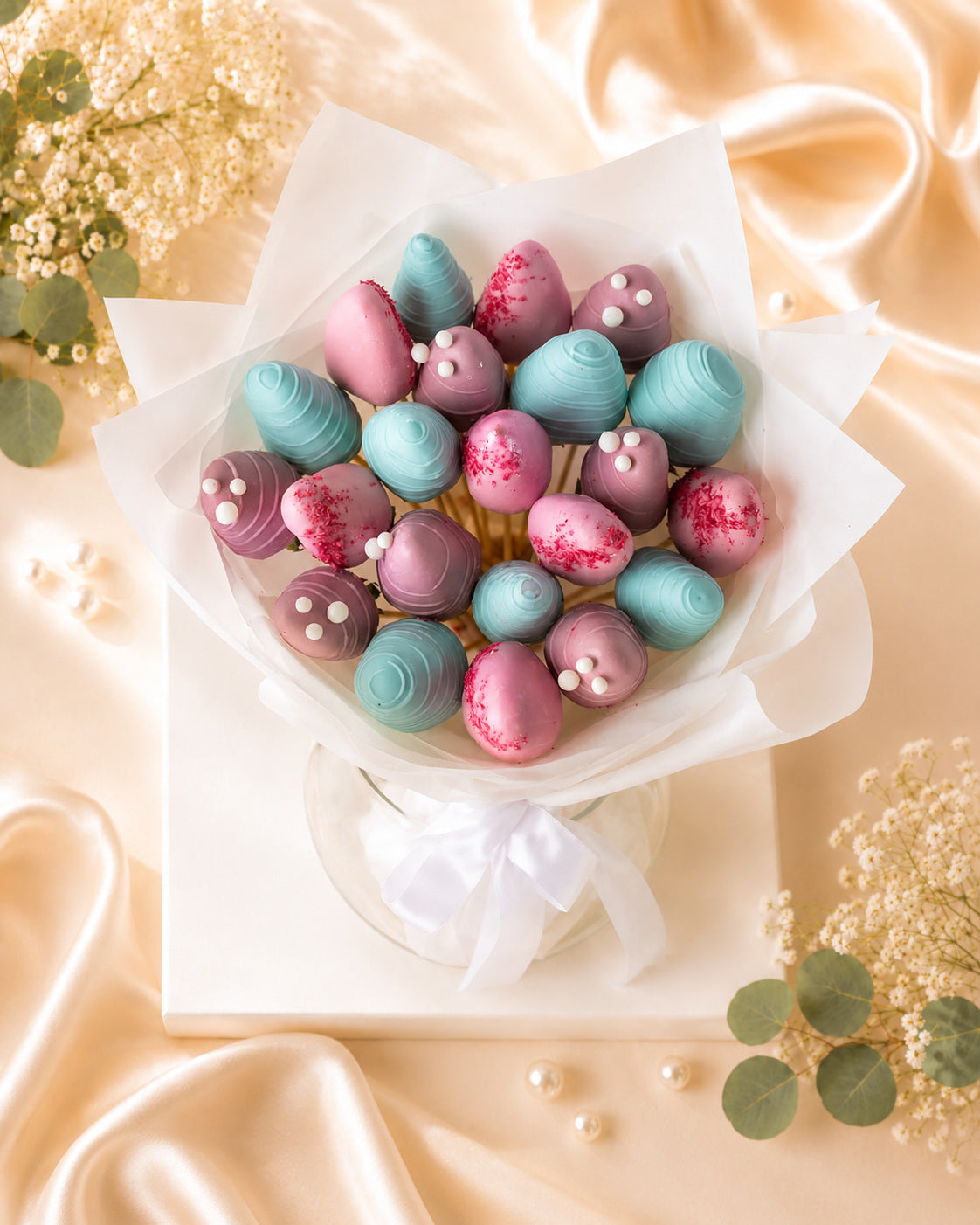 22 Pastel Strawberries Bouquet