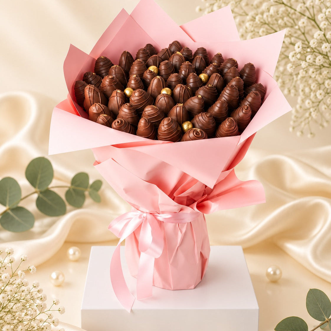 50 Milk Chocolate Strawberries Bouquet