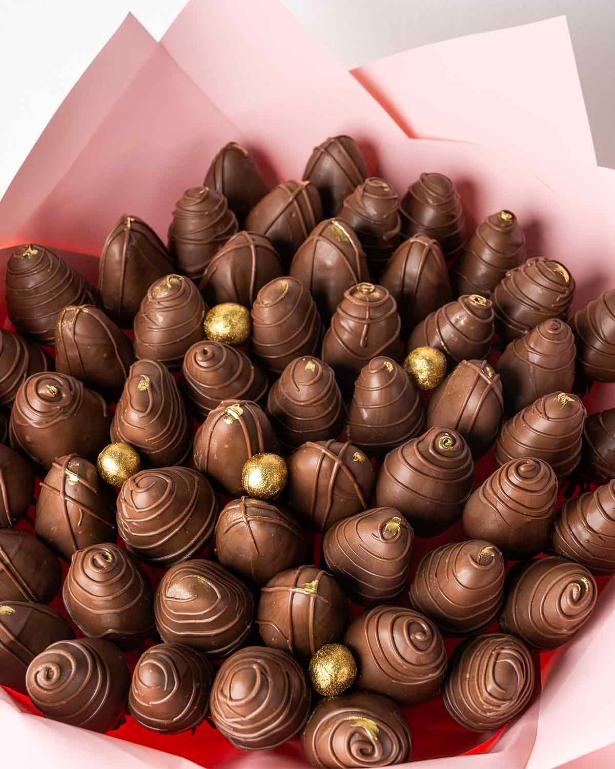 50 Milk Chocolate Strawberries Bouquet