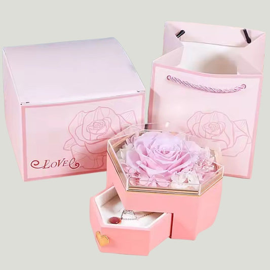 FOREVER ROSE JEWELRY BOX WITH PENDANT