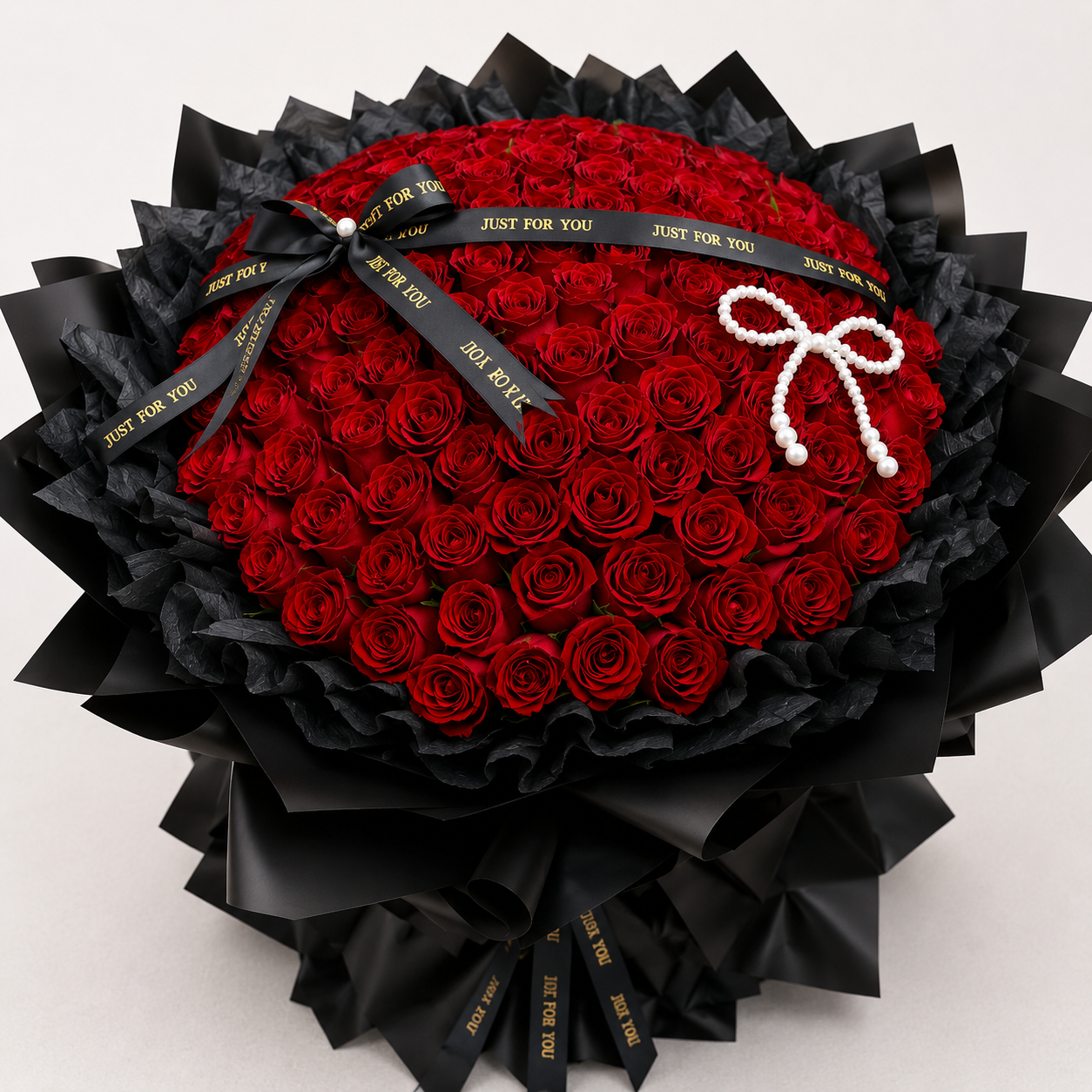 101 Red Roses Bouquet Large Black