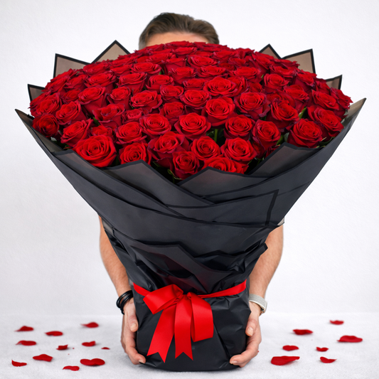 101 Red Roses Round Bouquet