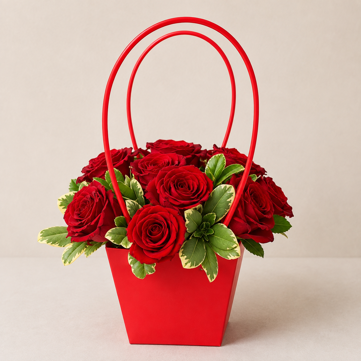 12 RED ROSES BAG