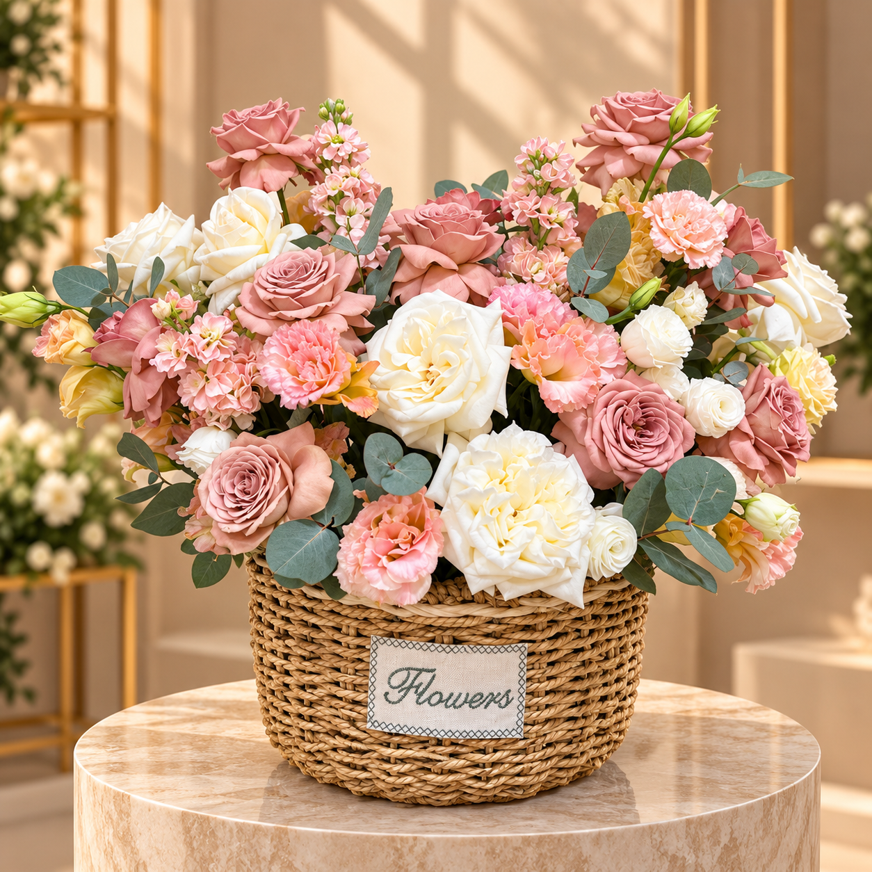 Pastel Special Flowers Basket