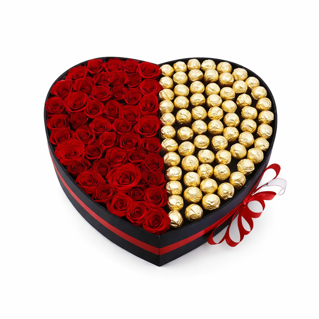 ROSE WITH CHOCOLATE BOX