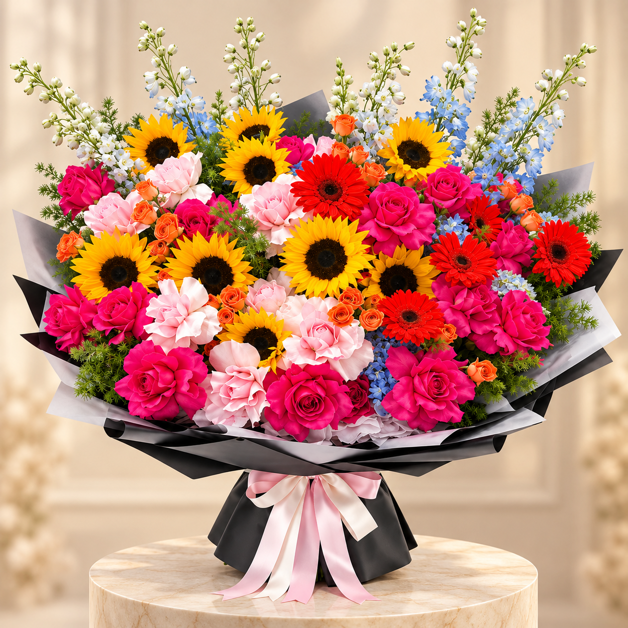 Vibrant Mix Flowers Bouquet