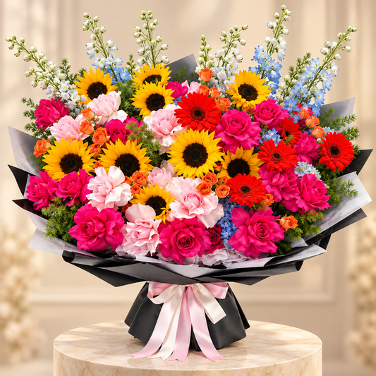 Vibrant Mix Flowers Bouquet