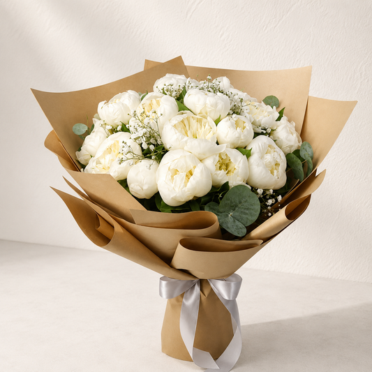 WHITE PEONIES