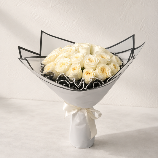 WHITE ROSES BOUQUET