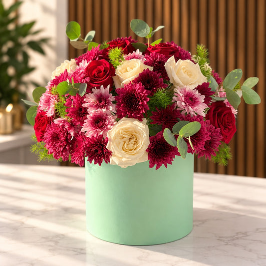 Dark Color Flowers In Box