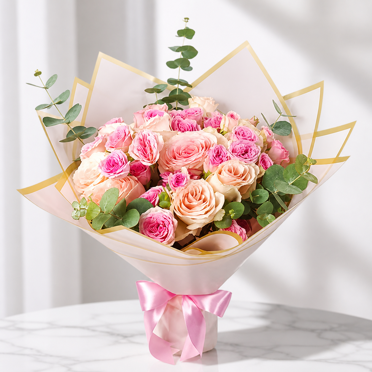 Pink Roses Bouquet
