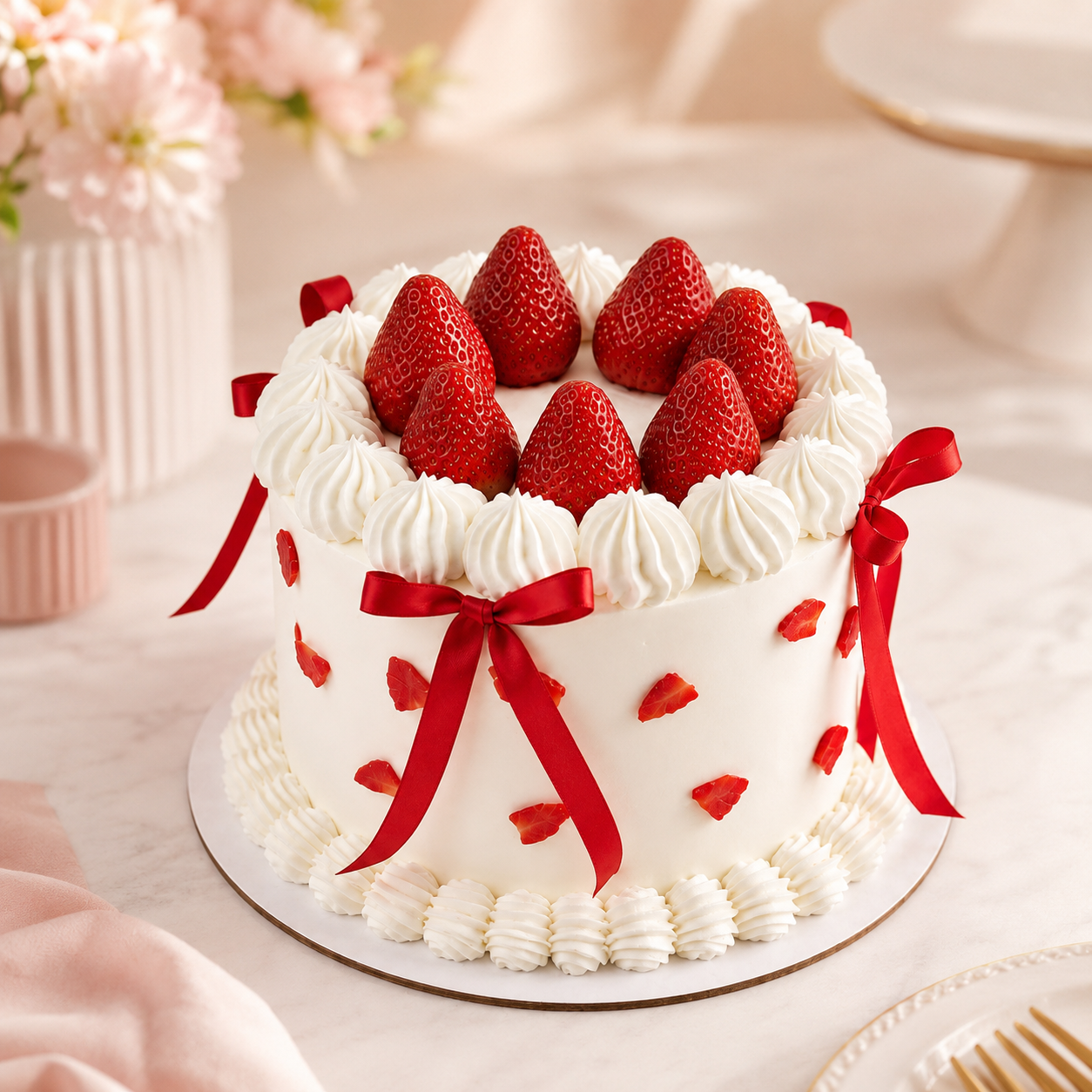 Bows and Berry 1 Kg Cake by Cravings Cafe