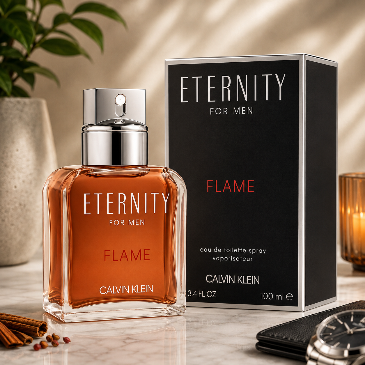 CALVIN KLEIN ETERNITY FLAME (M) EDT 100ML
