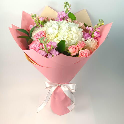 PINK WHITE FLOWERS MIX BOUQUET