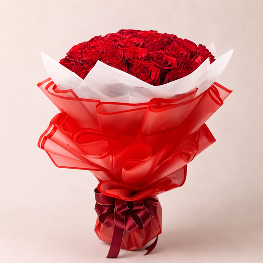 LUXURY RED ROSE BOUQUET