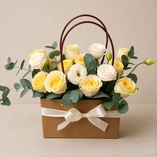 MIX WHITE ROSES BAG