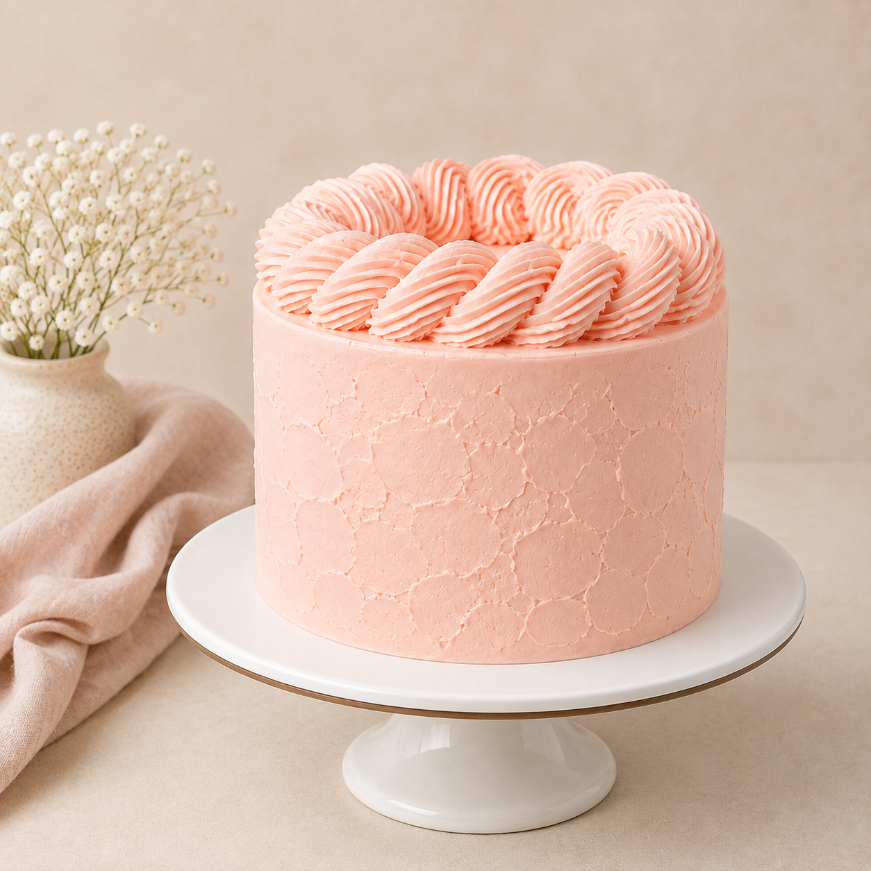 1Kg Peach Smudge Cake
