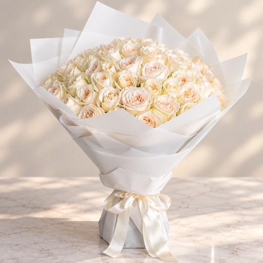 White O Hara Rose Bouquet