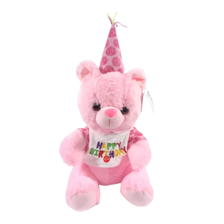 30cm HBD Pink Teddy
